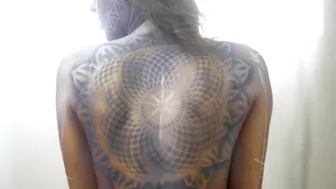 Sacred Geometry Yoga Body Painting on Natalie Mae #7