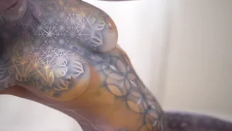 Sacred Geometry Yoga Body Painting on Natalie Mae #9