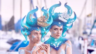 Body Painted Sirens at the Marina