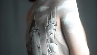 Castle on the Thigh Body Painting #7