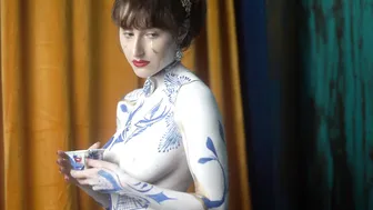 Blue Willow Body Painting #10