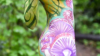 Body Painting Mushrooms on Sawyer Croft #9