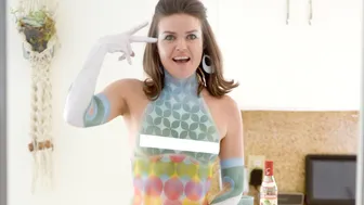 60s Mod Style Body Painting on Kapila