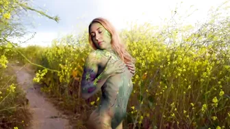 Alessia the Flower Goddess Body Painting #5