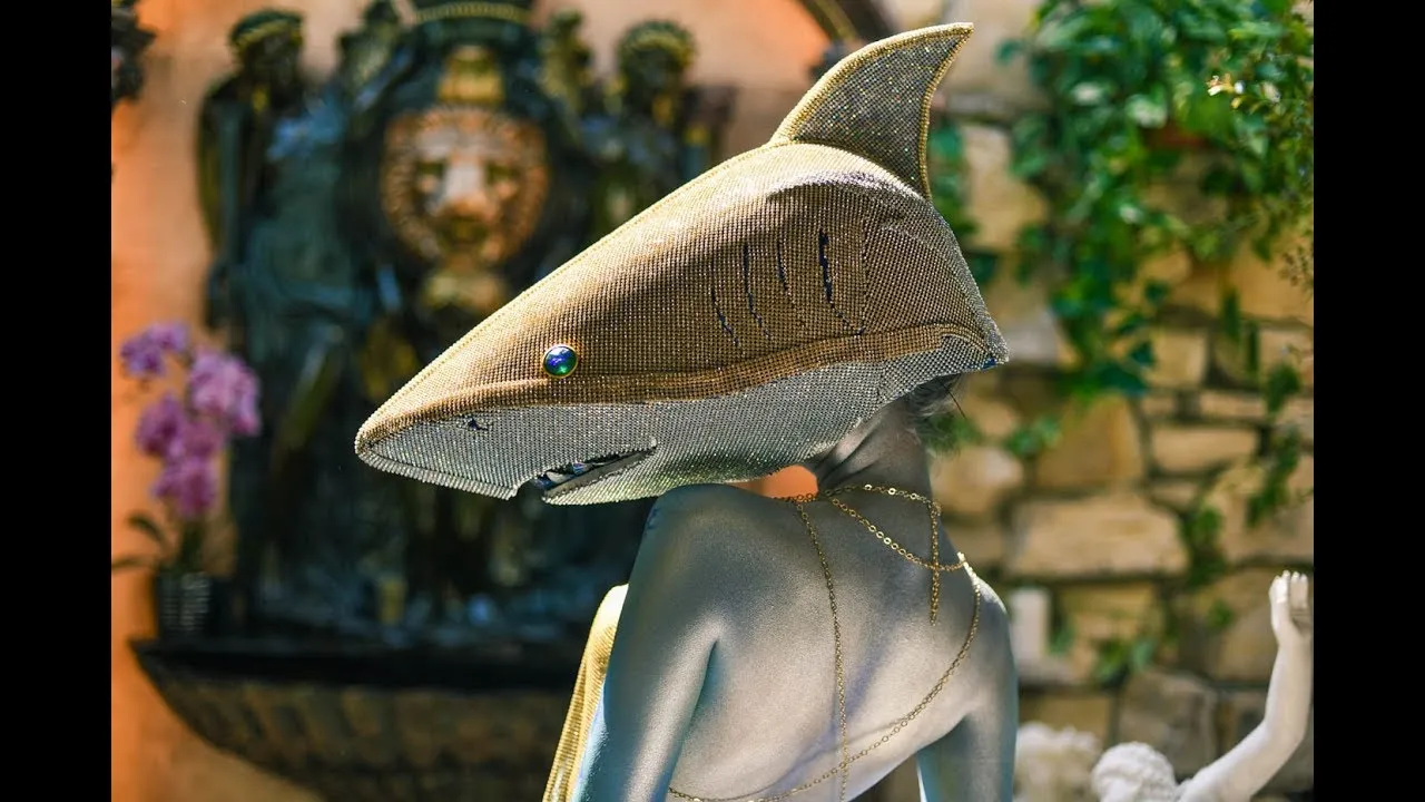 Sparkle Shark Body Paint at LaFerla Manor BTS