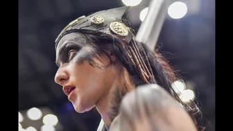 Senua Hellblade and Stormfall Body Paint Cosplays Gen Con 2017