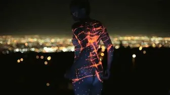 City Lights body painting over SoCal