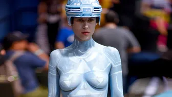 Tron Body Paint at NostalgiaCon 2019