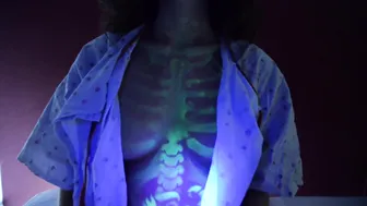 CRAMP: Behind the Scenes Blacklight Skeleton and Prosthetic #5