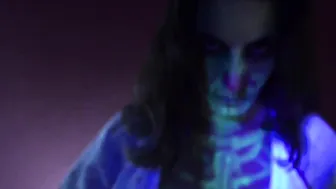 CRAMP: Behind the Scenes Blacklight Skeleton and Prosthetic #6