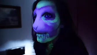 CRAMP: Behind the Scenes Blacklight Skeleton and Prosthetic #8