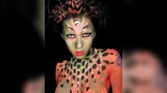 Roustan Body Paint & Asphyxia Alien Behind the scenes #2