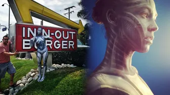 Body Paint Robot visits In-N-Out Burger