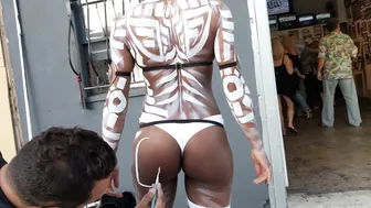 Keith Haring Inspired Body Painting for Patti Astor Show #2