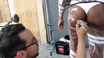 Keith Haring Inspired Body Painting for Patti Astor Show #3