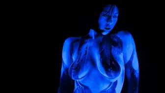 Halo 4 CORTANA Cosplay Body Paint NSFW