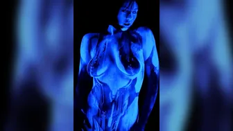 Halo 4 CORTANA Cosplay Body Paint NSFW #9