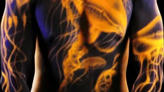 Jellyfish under a blacklight Body Paint #10