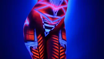 Hypnotic Neon Dancer - Blacklight Bodypaint