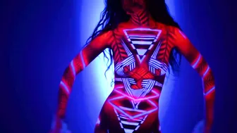 Hypnotic Neon Dancer - Blacklight Bodypaint #2