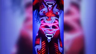 Hypnotic Neon Dancer - Blacklight Bodypaint #6