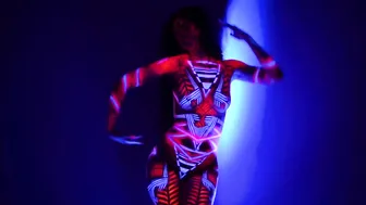 Hypnotic Neon Dancer - Blacklight Bodypaint #7