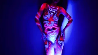 Hypnotic Neon Dancer - Blacklight Bodypaint #8