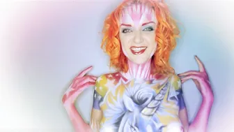 Magical Unicorn and Rainbow Body Painting NSFW