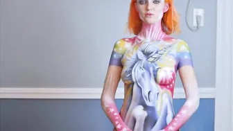 Magical Unicorn and Rainbow Body Painting NSFW #9