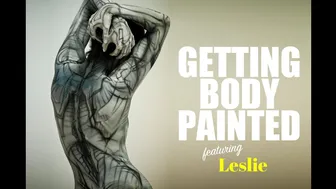 Getting Body Painted featuring Leslie