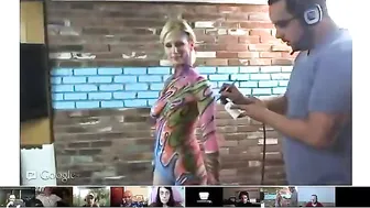 NSFW Google+ On Air Hangout Body Paint #4 #10