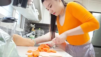 Korean Yoga girl in the Kitchen 줌마홈트, 일상 브이로그 #3