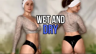 See-through Try On haul | Dry vs. Wet Try On Haul Bra | Shower with me #1