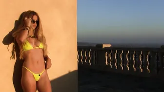 Alyssa in a Neon Yellow Micro Bikini by Nvr Strings Bikinis and Sandy Candy Bikinis #2