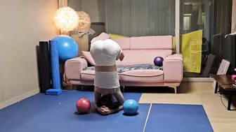 Exercise with a Ball ♥️♥️♥️♥️♥️♥️ Gymnastics at home ♥️♥️ #9