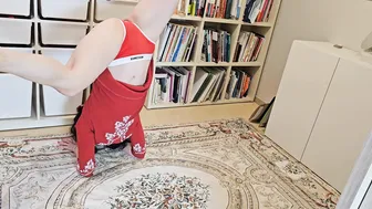 Red Dress Day ♥️♥️ Yoga Legs Stretch #9