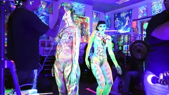 GREEN GLOW BODY PAINTING #-2 #10