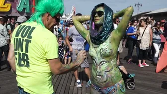 Body Painting : Green Lion #7