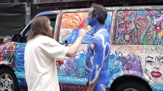 BODY PAINTING : Man In Blue #5