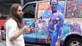 BODY PAINTING : Man In Blue #6