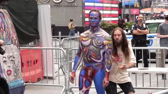 BODY PAINTING : Man In Blue #7