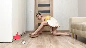 Home training on a balance board #5