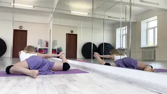 Yoga and leg stretches at work #8