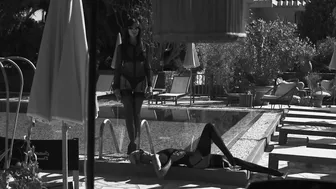 Sexy French Lingerie Model ❤️‍♥️♥️ Black & White Fashion Film • See Through Styles #10