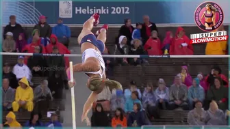 [Super SlowMotion] Women Jump Events - European Championship Helsinki - part 5 #8