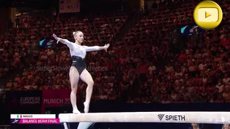 [Super SlowMotion] 3 Great Balance Beam routines - European Championship 2022 Munich #6