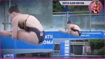 [Super SlowMotion] Women Diving Highlights Roma 2022 European Championships - part 1 #6