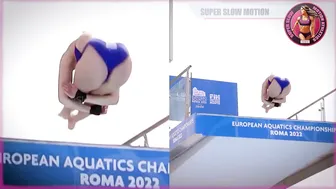 [Super SlowMotion] Women Diving Highlights Roma 2022 European Championships - part 5 #3