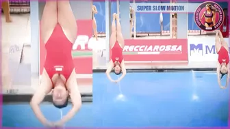 [Super SlowMotion] Women Diving Highlights Roma 2022 European Championships - part 5 #9