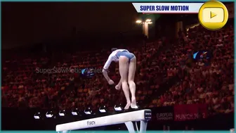 [Super SlowMotion] 2 Great Balance Beam routines - European Championship 2022 Munich #10